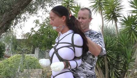 Bondage Walk Training - Super Sexy Mina Moreno - Hard Bondage Walk in a Public Park - Part 3 wmv HD