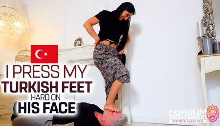 I kick my German slaves in the face with my turkish feet ( Foot Domination with Lady Suemeyra ) - FULL HD MP4