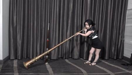 Tiny Texie Tries Out the Tibetan Horns (MP4 - 720p)