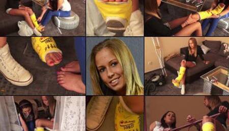 Cassidy Term SLWC With Crutches New Apartment Visit with Foot Play and Cast Signing (in HD 1920X1080)