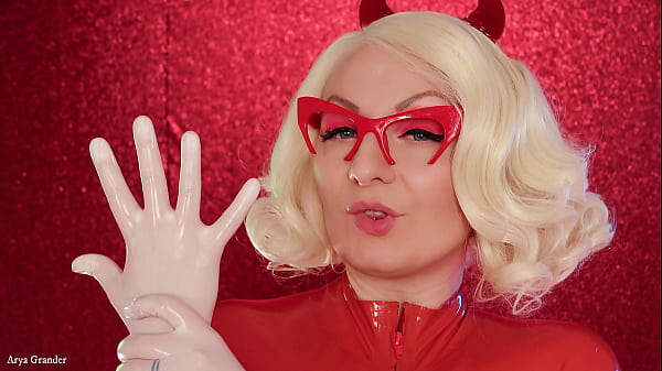 ASMR: vinyl nitrile gloves (blogger in latex rubber Halloween costume) 7 min