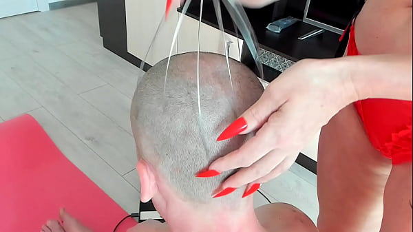 Asmr the stepmother does a head massage  with long nails  bdsm 5 min