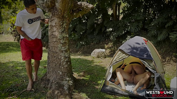 Annie Marin Enjoys Outdoor Camping Threesome with Dani and Phillip 6 min