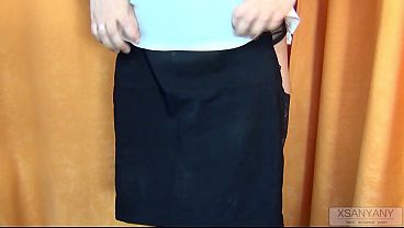 PUBLIC HANDJOB CUM ON PUSSY TO A STRANGER IN THE DRESSING ROOM IN STOCKING- XSANYANY 6 min