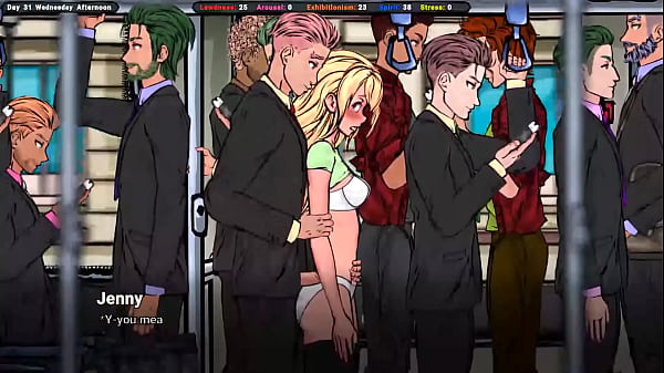 Jenny loves it when strangers make her orgasm on the bus. Hentai Game 11 min